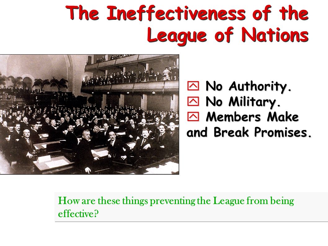 Why Did The League Of Nations Fail